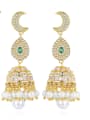 thumb Copper inlaid AAA cubic zirconia Statement Chandelier Earrings 0