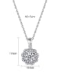 thumb Copper With Platinum Plated Cute Flower Necklaces 3