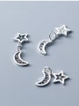 thumb 925 Sterling Silver With Antique Silver Plated Vintage Star Moon  Pendant 3