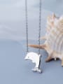 thumb 925 Sterling Silver With Silver Plated Simplistic Fish Necklaces 1