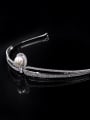 thumb Artificial Pearl Zircons White Gold Plated Hair Accessories 1