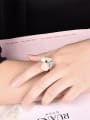 thumb Personality Butterfly Shaped White Gold Plated Resin Ring 1