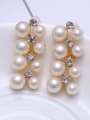 thumb Fashion White Imitation Pearls Cubic Rhinestones Alloy Two Pieces Jewelry Set 1