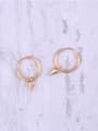 thumb Titanium With Gold Plated Personality Geometric Stud Earrings 4