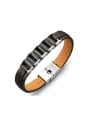 thumb Simple Artificial Leather Men Bracelet 0