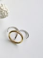 thumb Sterling silver invisible design minimalist style color separation plating ring 0