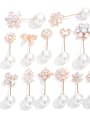 thumb Copper With Cubic Zirconia Trendy Flower Multi Style Combination Brooches 3