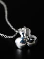 thumb Simple Artificial Pearl 925 Silver Flower Necklace 3