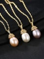 thumb Sterling silver 9-10mm natural freshwater pearl necklace 0