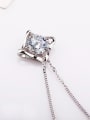 thumb Simple Four-pointed Star Zircon Necklace 2