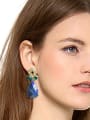 thumb Noble Artificial Stones Water Drop Chandelier earring 1