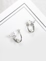 thumb Tiny Exquisite Shiny Zirconias Butterfly 925 Silver Stud Earrings 0