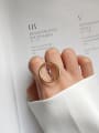 thumb Sterling silver invisible design minimalist style color separation plating ring 1