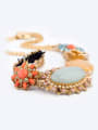 thumb Retro Flower-Shaped Color Stones Alloy Necklace 1