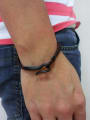 thumb New Men Leather Stainless Steel Bracelet 1