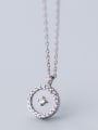 thumb 925 Sterling Silver Delicate Round Cubic Zirconia Necklaces 1