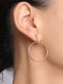 thumb Fashion Rose Gold Plated Titanium Drop Earrings 1