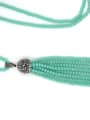 thumb Simple Tassels Natural Crystal Beads Sweater Chain 2