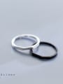 thumb Sterling silver matte minimalist free size ring 1