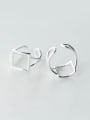 thumb Fashion Hollow Square Shaped S925 Silver Clip On Earrings 1