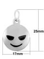 thumb Stainless Steel With Silver Plated Punk Face Charms 3