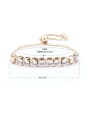 thumb Copper With Cubic Zirconia  Simplistic Round adjustable Bracelets 3