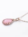 thumb Alloy Rose Gold Plated Fashion Water Drop shaped Opal Two Pieces Jewelry Set 2