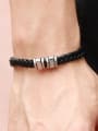 thumb Simple Movable Beads Artificial Leather Bracelet 1
