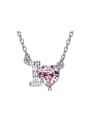 thumb Fashion Heart-shaped austrian Crystal I Love Necklace 0