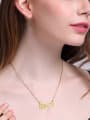 thumb Temperament Gold Plated Figure Eight Shaped Titanium Necklace 1