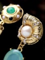 thumb Alloy Semi- Precious Stones Asymmetrical drop earring 2