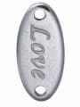 thumb Stainless Steel With Simplistic Oval with words Charms 0