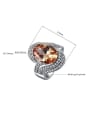 thumb Exaggerated Shiny Oval Cubic Zirconias Copper Ring 3