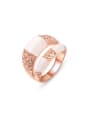 thumb Elegant Double Layer Rose Gold Plated Opal Ring 0