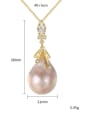 thumb Sterling Silver Natural Baroque Pearl Necklace 3