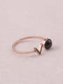 thumb Black Agate V Shaped Opening Ring 0