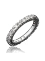 thumb Women Platinum Plated Geometric Zircon Wedding Ring 0