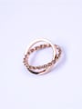 thumb Cross Twist Rose Gold Plated Ring 0