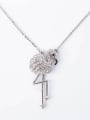 thumb Alloy White Gold Plated Fashion Swan Rhinestones Two Pieces Jewelry Set 2