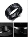 thumb Stainless Steel With Gun Plated Punk Star Band Rings 2