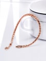 thumb Women Rose Gold Plated Twist Rope Bracelet 2