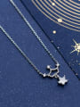 thumb 925 Sterling Silver With Silver Plated Personality Crown Star Necklaces 2