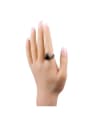 thumb Punk style Black Resin stone Alloy Ring 1
