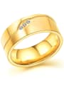 thumb Stainless Steel With Gold Plated Classic Geometric Wedding Rings 0