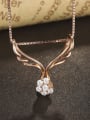 thumb Rose Gold Plated Wings Zircon Pendant 2