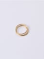 thumb Titanium With Gold Plated Simplistic Round Stacking Rings 1