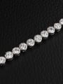 thumb Shimmering Geometric Zircon Platinum Plated Bracelet 1