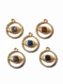 thumb Personalized Eye-shaped Crystal Gold Plated Pendant 3