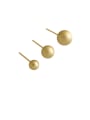 thumb 925 Sterling Silver With Gold Plated Simplistic Round Stud Earrings 0