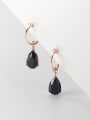 thumb 925 Sterling Silver With Rose Gold Plated Simplistic Water Drop Clip On Earrings 0